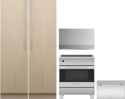 5 Piece Package Includes Refrigerator, Freezer, Range, Hood And Dishwasher